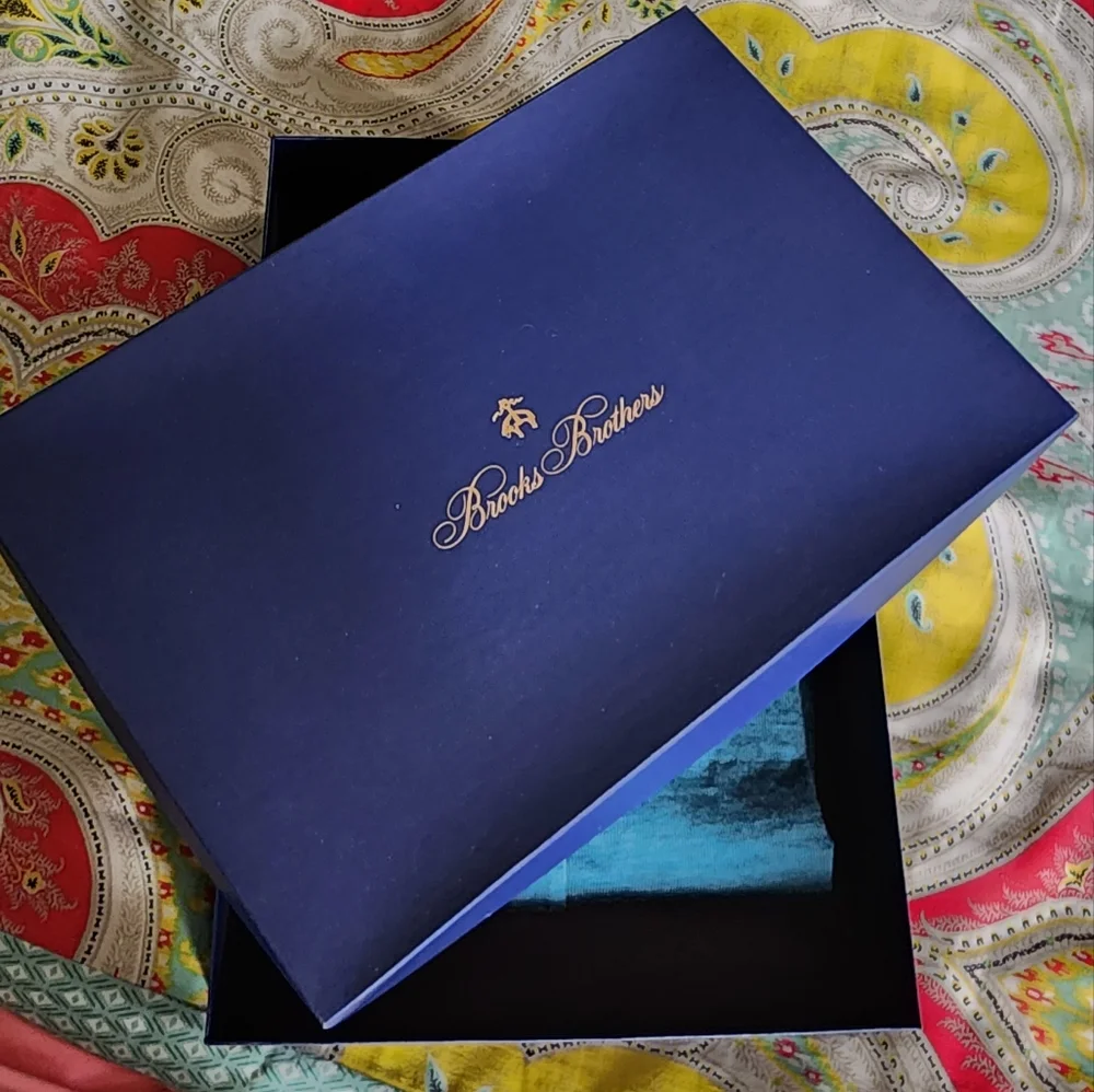 Brooks Brothers XS blue / green women's wool cardigan NWT - Picture 4 of 5